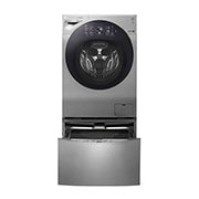 Vista frontal de LG TWINWash TWW12VCS2 Capacidad Total 14 kg Set Lavadora/Secadora Carga Frontal y TWINWash®Mini TWW12VCS2