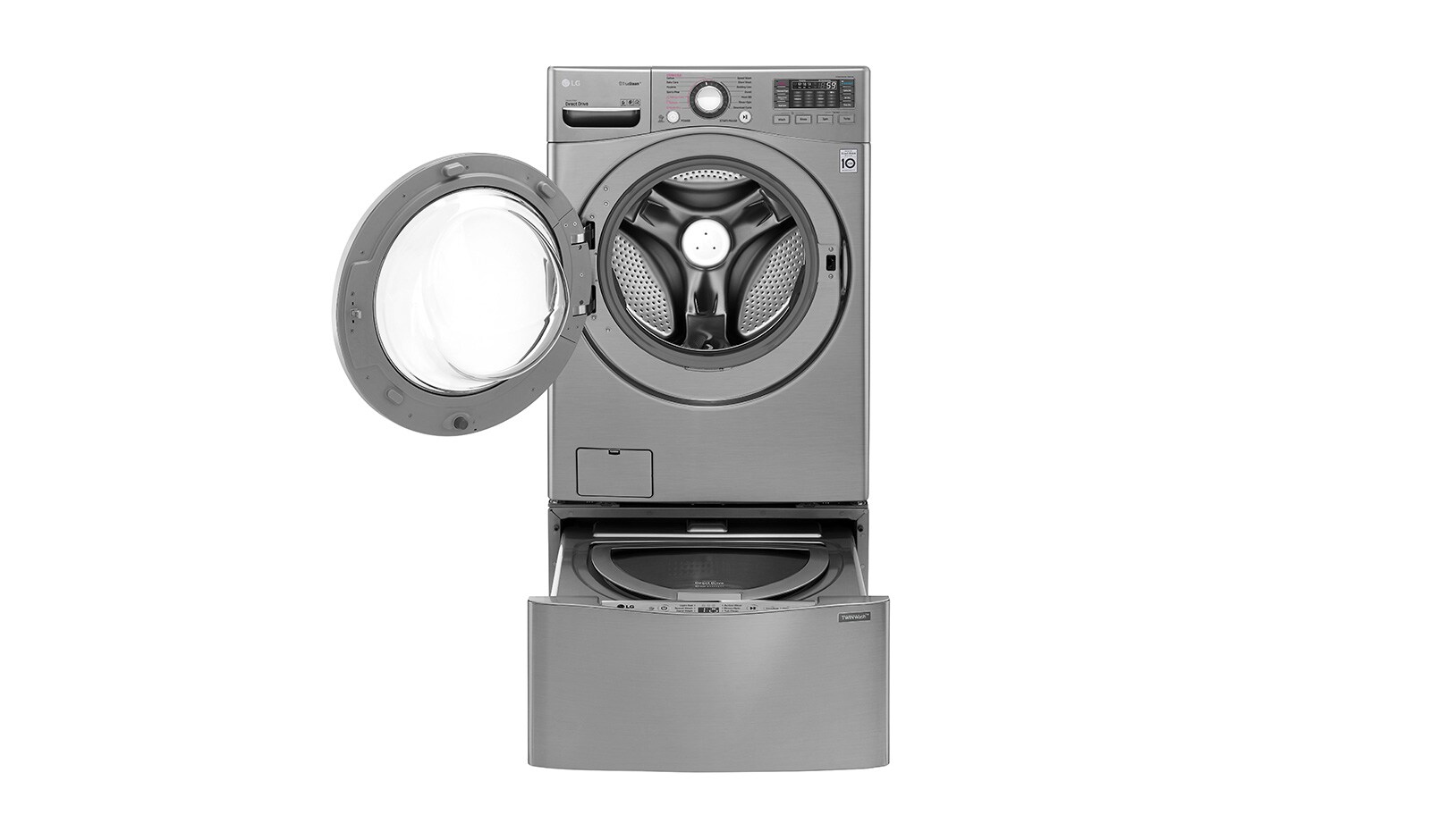 LG TWINWash® TWW22VVS2  Set Lavadora Carga Frontal y TWINWash® Mini Capacidad Total 25,5 Kgs WM22VVS6_WD100CV, TWW22VVS2