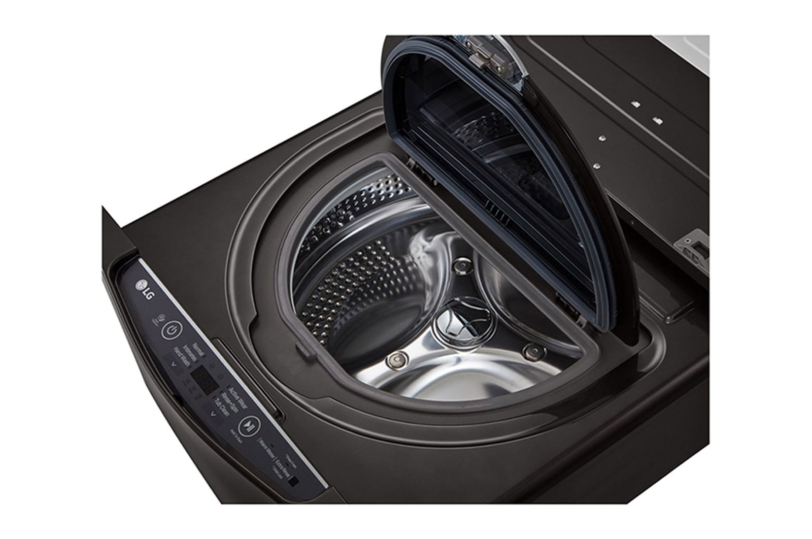 LG Lavadora LG TWINWash Mini™, 3.5kg/7lbs 3 Movimientos, Color Black Steel, Negro Tipo Acero Inoxidable, WD100CB