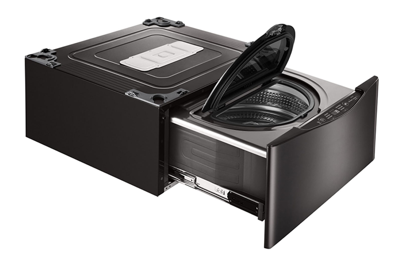 LG Lavadora LG TWINWash Mini™, 3.5kg/7lbs 3 Movimientos, Color Black Steel, Negro Tipo Acero Inoxidable, WD100CB