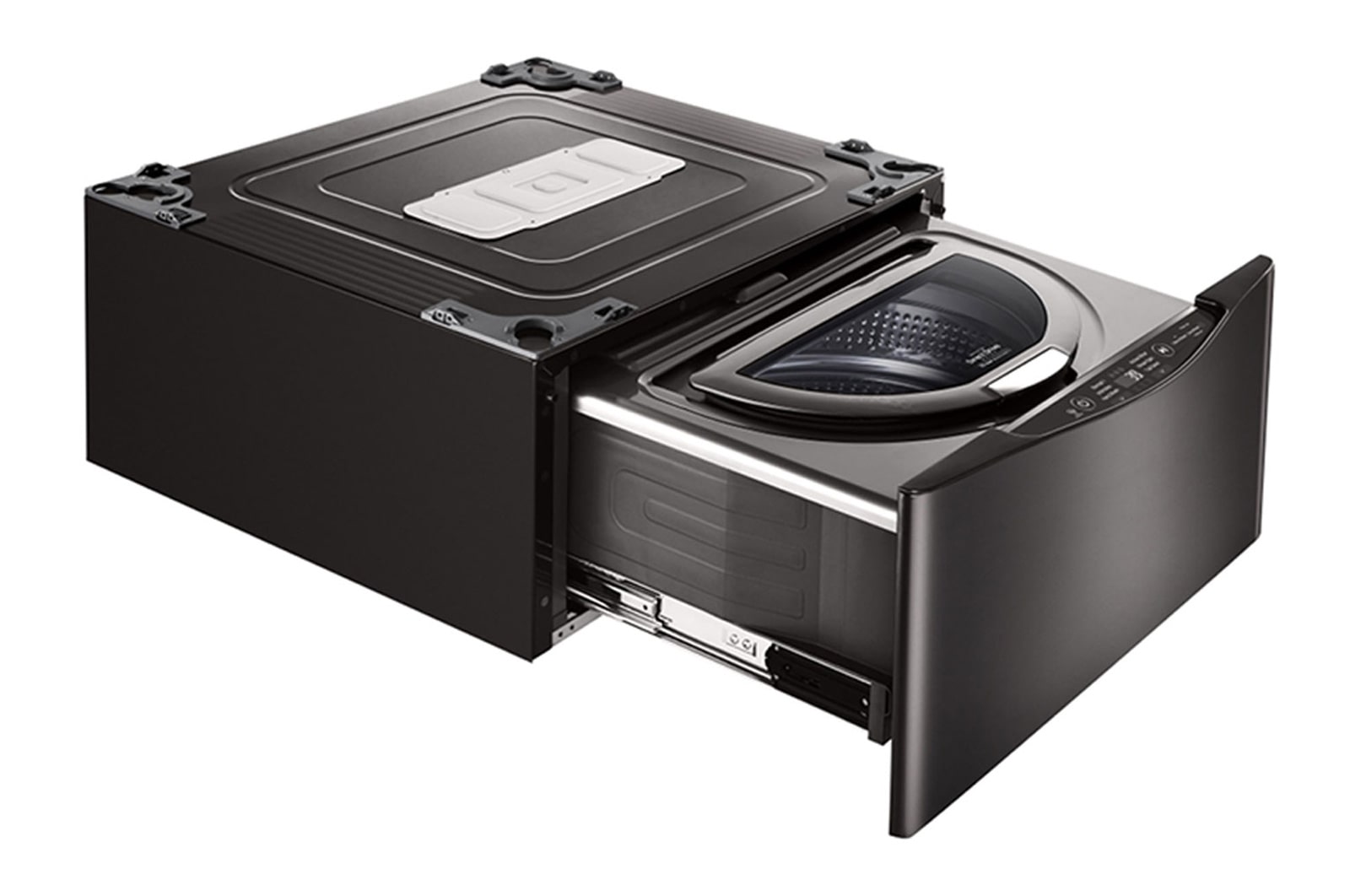 LG Lavadora LG TWINWash Mini™, 3.5kg/7lbs 3 Movimientos, Color Black Steel, Negro Tipo Acero Inoxidable, WD100CB