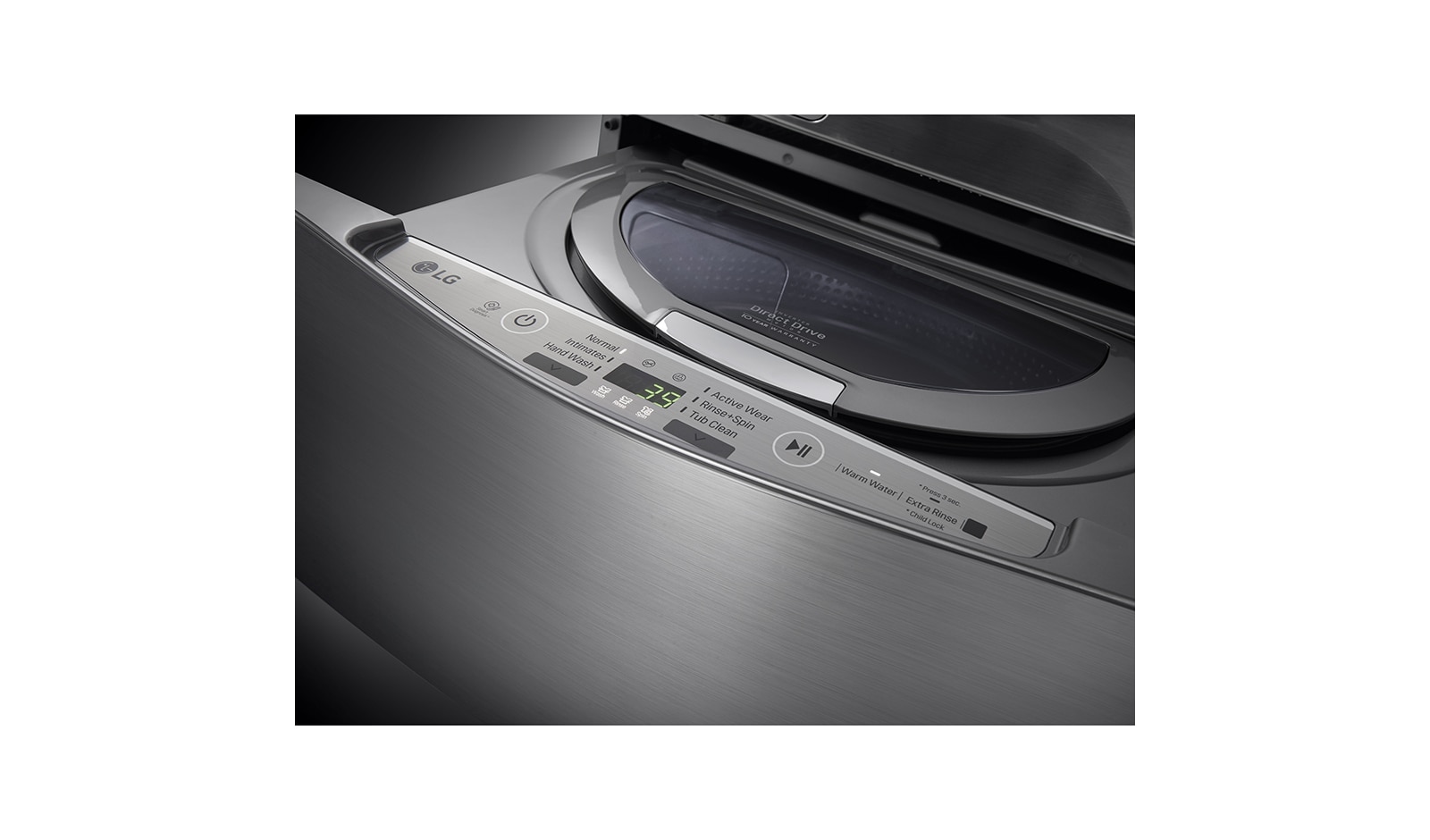 LG Lavadora TWINWash Mini ™, 3.5kg, 3Motion, Smart Diagnosis, lavado de prendas delicadas, color plateado, WD100CV