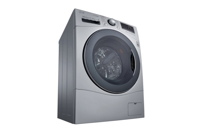 LG Lavadora/Secadora Carga Frontal, 26lbs/12kg, 6MotionDD, Eco Hybrid, color Plateado, WD1245RDS