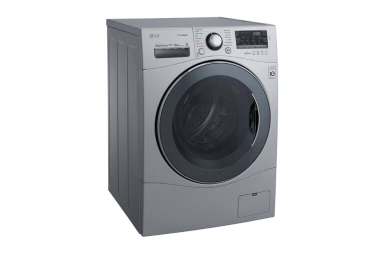 LG Lavadora/Secadora Carga Frontal, 26lbs/12kg, 6MotionDD, Eco Hybrid, color Plateado, WD1245RDS