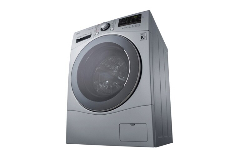 LG Lavadora/Secadora Carga Frontal, 26lbs/12kg, 6MotionDD, Eco Hybrid, color Plateado, WD1245RDS