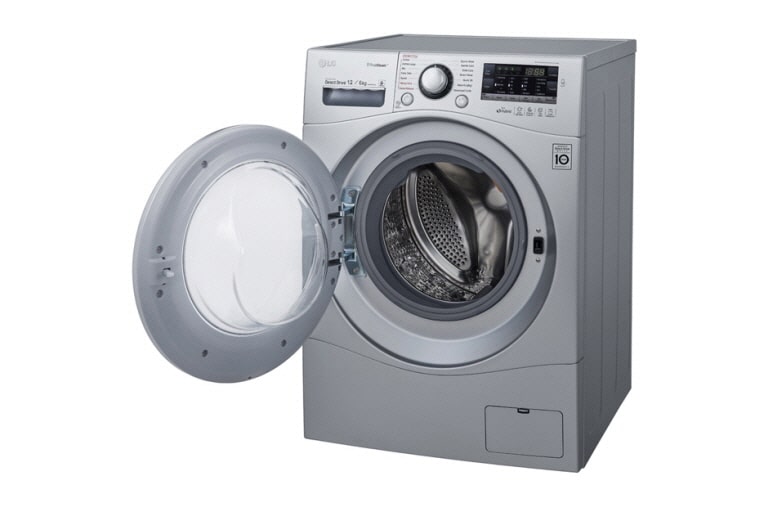 LG Lavadora/Secadora Carga Frontal, 26lbs/12kg, 6MotionDD, Eco Hybrid, color Plateado, WD1245RDS