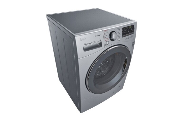 LG Lavadora/Secadora Carga Frontal, 26lbs/12kg, 6MotionDD, Eco Hybrid, color Plateado, WD1245RDS
