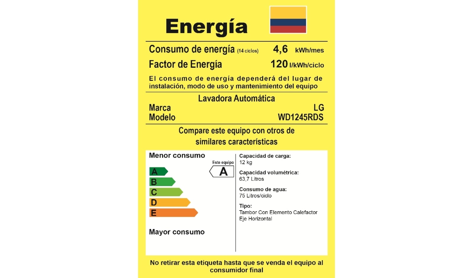 LG Lavadora/Secadora Carga Frontal, 26lbs/12kg, 6MotionDD, Eco Hybrid, color Plateado, WD1245RDS