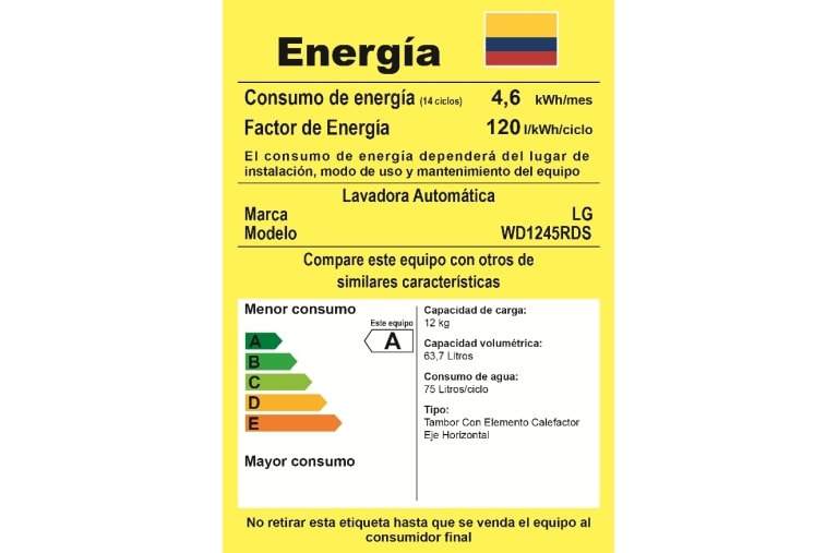 LG Lavadora/Secadora Carga Frontal, 26lbs/12kg, 6MotionDD, Eco Hybrid, color Plateado, WD1245RDS