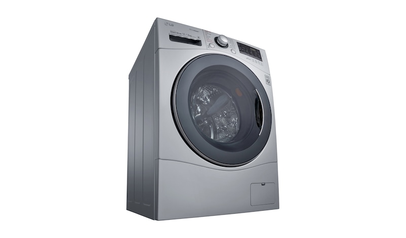 LG Lavadora/Secadora Carga Frontal, 26lbs/12kg, 6MotionDD, Eco Hybrid, color Plateado, WD1245RDS