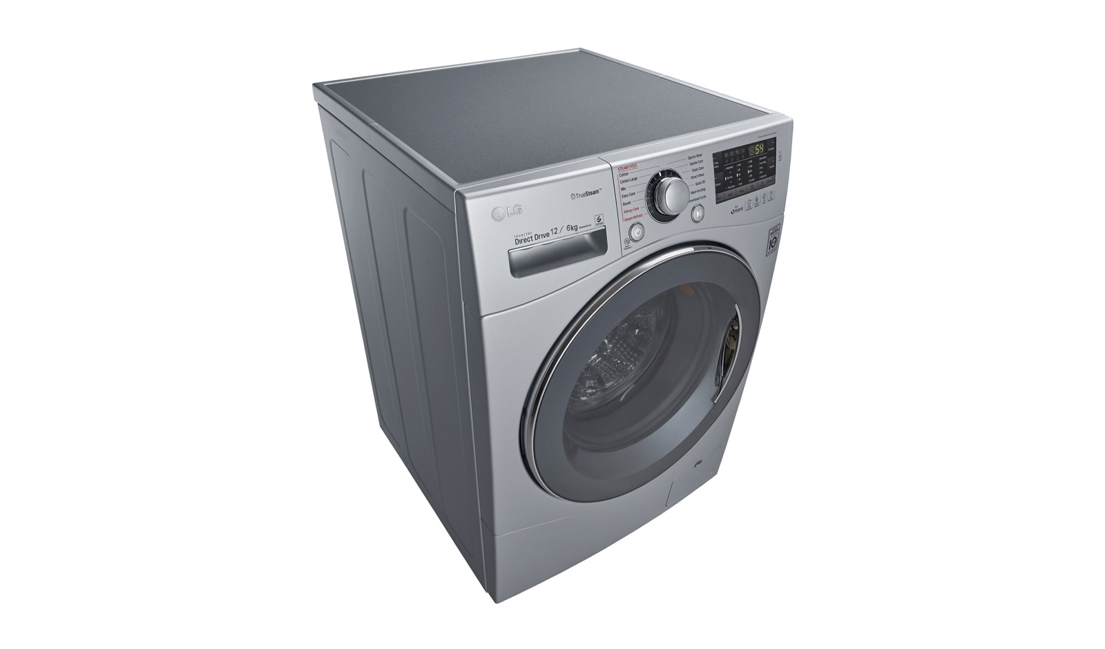 LG Lavadora/Secadora Carga Frontal, 26lbs/12kg, 6MotionDD, Eco Hybrid, color Plateado, WD1245RDS