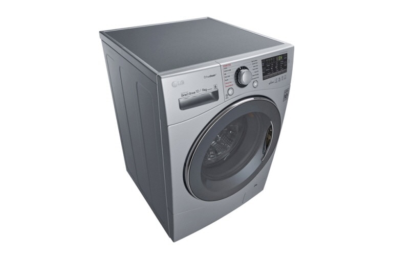 LG Lavadora/Secadora Carga Frontal, 26lbs/12kg, 6MotionDD, Eco Hybrid, color Tipo Acero Inox, WD1247RDS