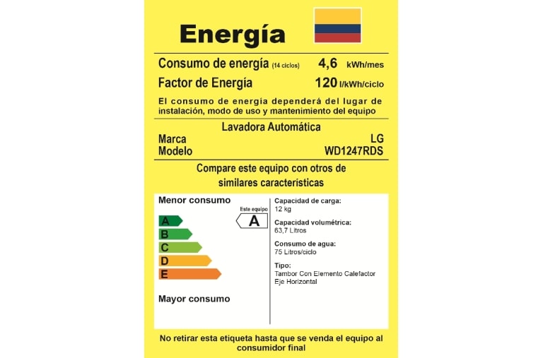 LG Lavadora/Secadora Carga Frontal, 26lbs/12kg, 6MotionDD, Eco Hybrid, color Tipo Acero Inox, WD1247RDS