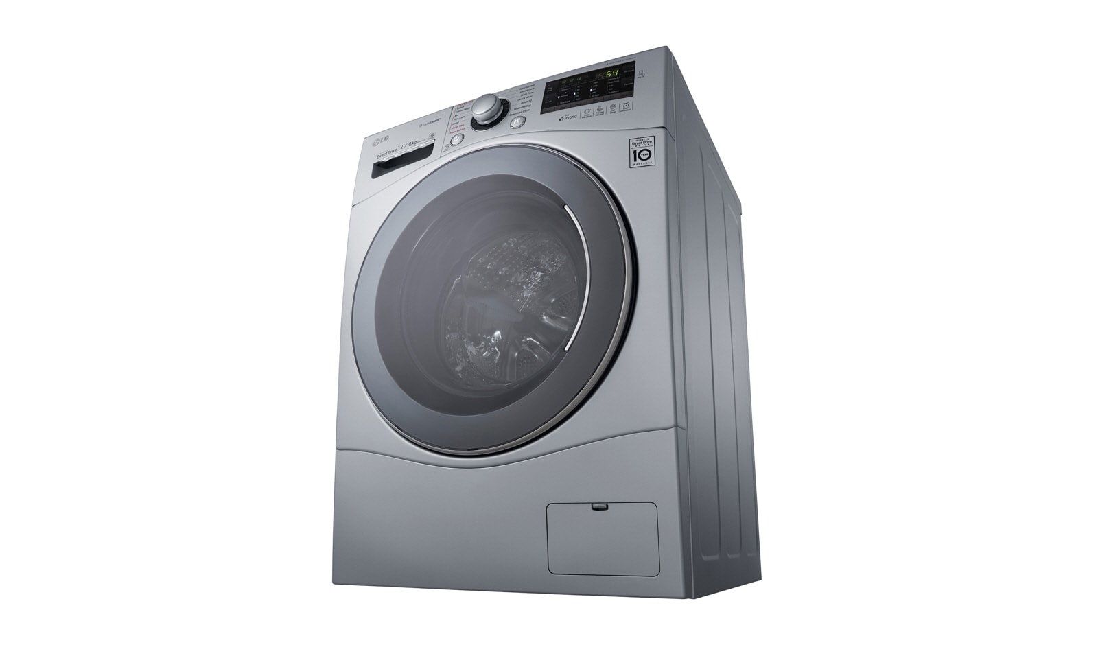 LG Lavadora/Secadora Carga Frontal, 26lbs/12kg, 6MotionDD, Eco Hybrid, color Tipo Acero Inox, WD1247RDS