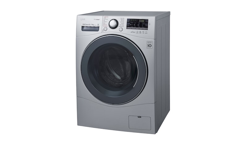 LG Lavadora/Secadora Carga Frontal, 26lbs/12kg, 6MotionDD, Eco Hybrid, color Tipo Acero Inox, WD1247RDS