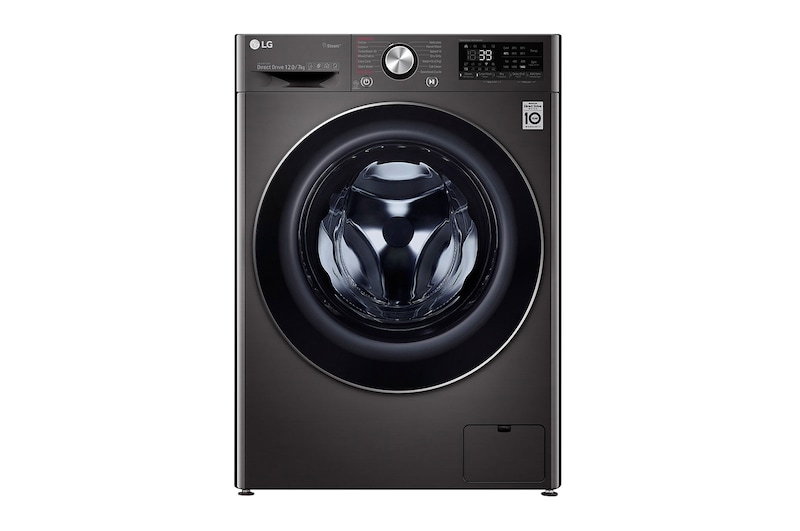 LG Lava-Secadora Carga Frontal VIVACE Black Steel Negro Tipo Acero Inox, WD12BVC2S6C