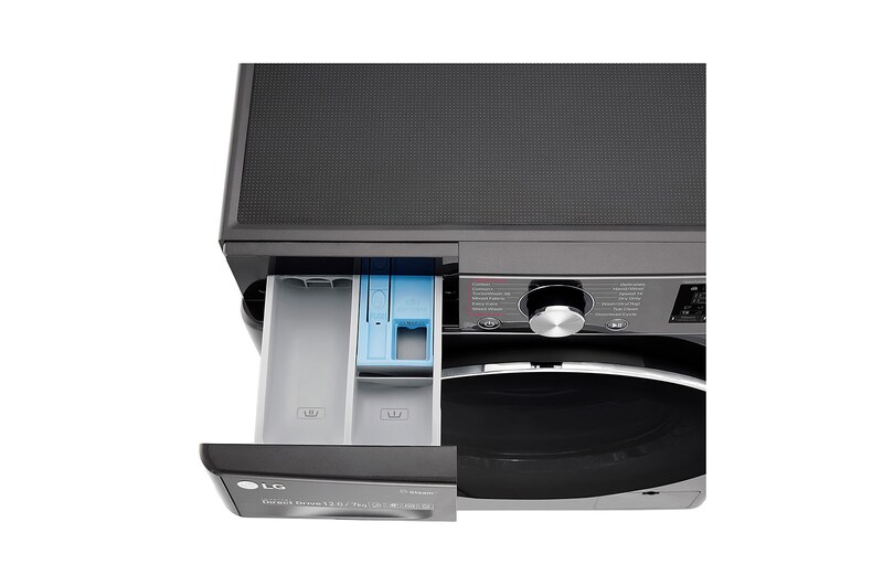 LG Lava-Secadora Carga Frontal VIVACE Black Steel Negro Tipo Acero Inox, WD12BVC2S6C