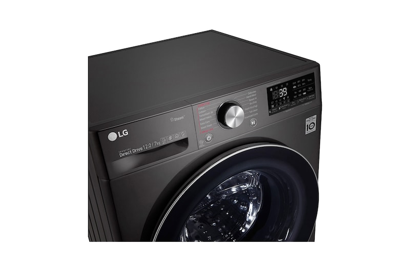 LG Lava-Secadora Carga Frontal VIVACE Black Steel Negro Tipo Acero Inox, WD12BVC2S6C