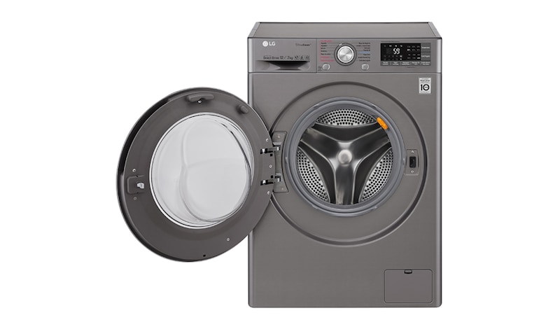 LG Lavadora/Secadora Carga Frontal, 26lbs/12kg, 6MotionDD, Eco Hybrid, color Stone Silver, WD12SB6