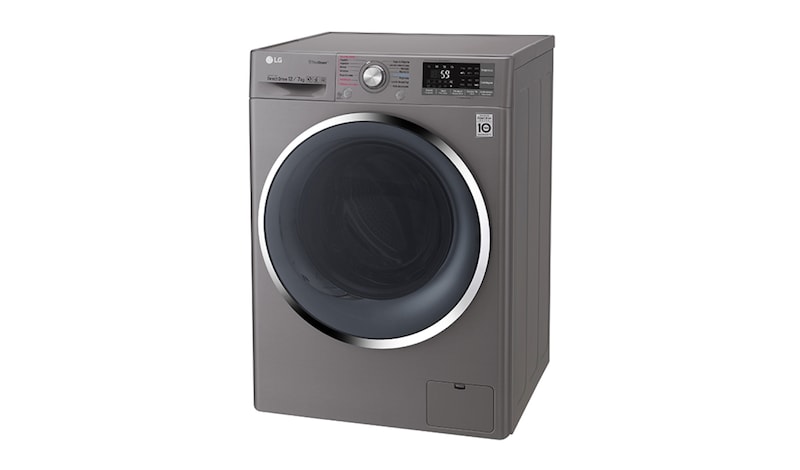 LG Lavadora/Secadora Carga Frontal, 26lbs/12kg, 6MotionDD, Eco Hybrid, color Stone Silver, WD12SB6