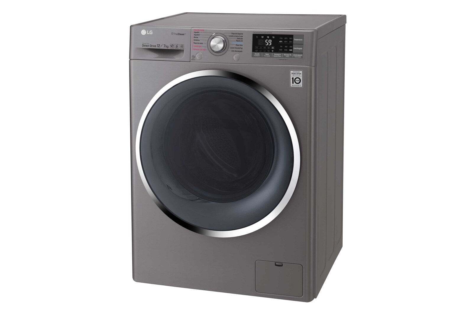 LG Lavadora/Secadora Carga Frontal, 26lbs/12kg, 6MotionDD, Eco Hybrid, WD12SB6D