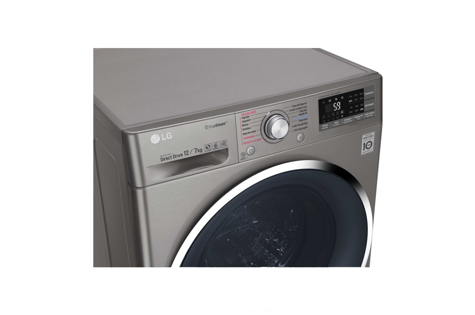 LG Lavadora/Secadora Carga Frontal, 26lbs/12kg, 6MotionDD, Eco Hybrid, WD12SB6D
