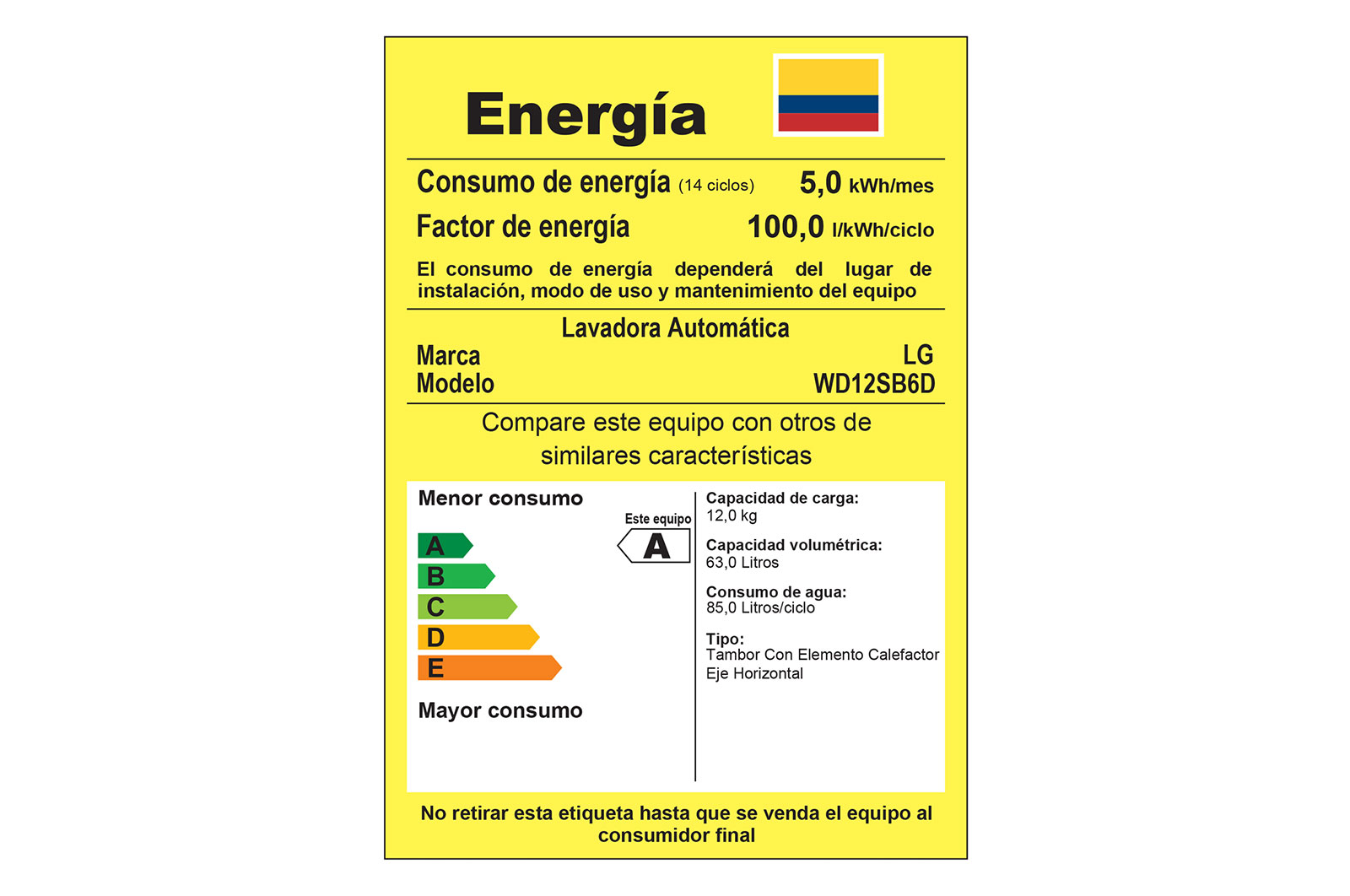 LG Lavadora/Secadora Carga Frontal, 26lbs/12kg, 6MotionDD, Eco Hybrid, WD12SB6D