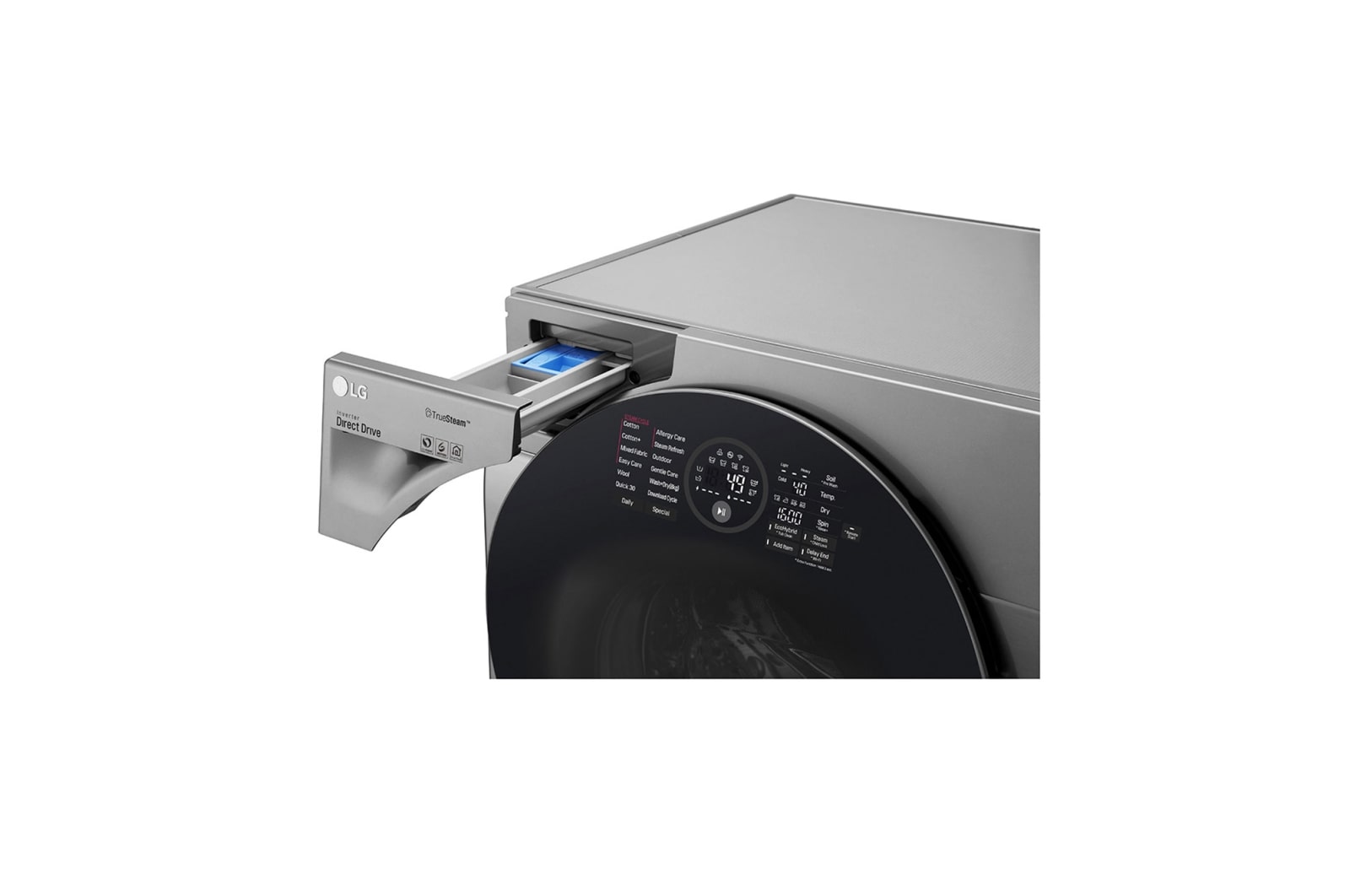 LG Lavadora/Secadora Carga Frontal, 26/12kg, 6MotionDD, Tecnología antibacterial, color Tipo Acero Inox, WD12VCS6