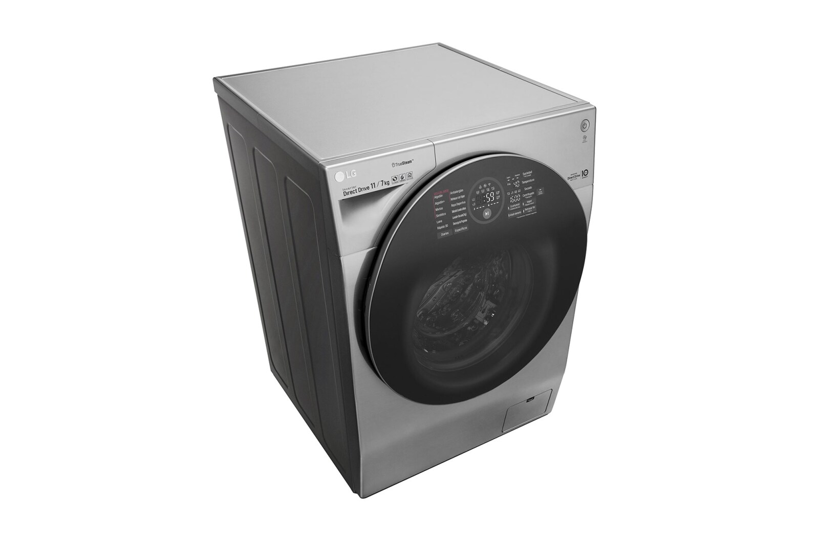 LG Lavadora/Secadora Carga Frontal, 26/12kg, 6MotionDD, Tecnología antibacterial, color Tipo Acero Inox, WD12VCS6