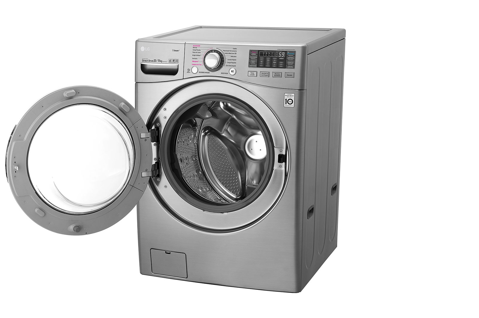 LG Lavadora/Secadora Carga Frontal, 20/11kg, 6MotionDD, TurboWash™, color Tipo Acero Inox, WD20VVS6