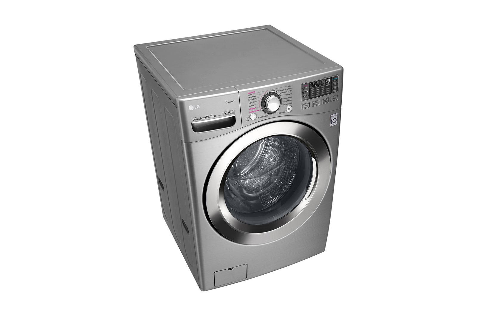 LG Lavadora/Secadora Carga Frontal, 20/11kg, 6MotionDD, TurboWash™, color Tipo Acero Inox, WD20VVS6