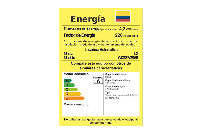 LG Lava-Secadora Carga Frontal Victor 2 Black Steel (22kg/48lbs), WD22BV2S6B