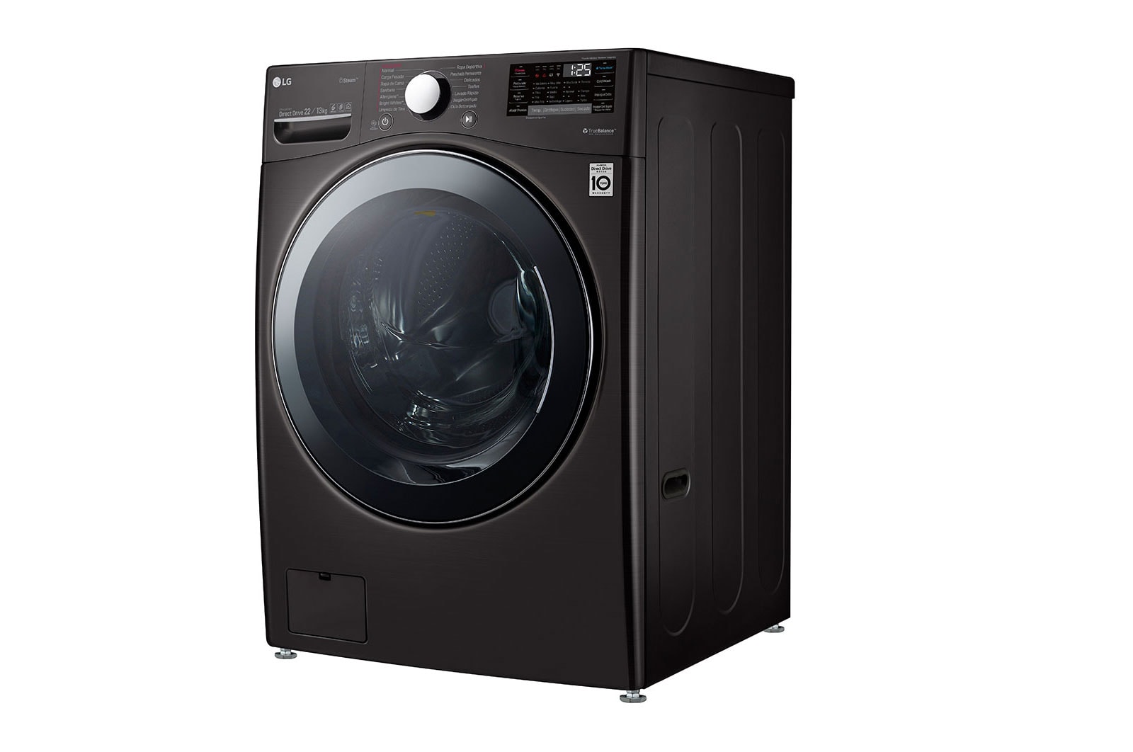 LG Lava-Secadora Carga Frontal Victor 2 Black Steel (22kg/48lbs), WD22BV2S6B