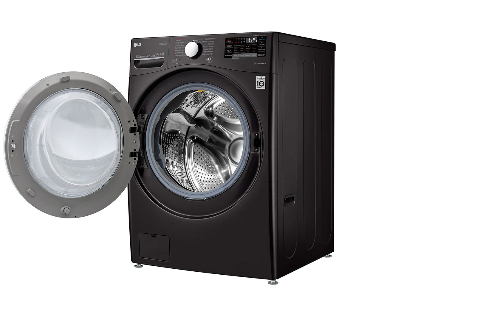 LG Lava-Secadora Carga Frontal Victor 2 Black Steel (22kg/48lbs), WD22BV2S6B