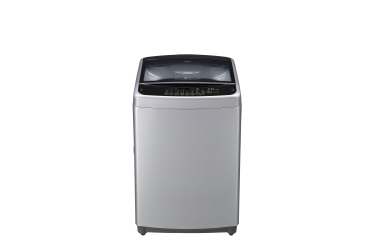 Vista frontal de Lavadora LG Turbo Drum™, Auto Pre-lavado, Carga Superior, 26lbs/12kg, color Plateado WFS1259ET.AFSECOL