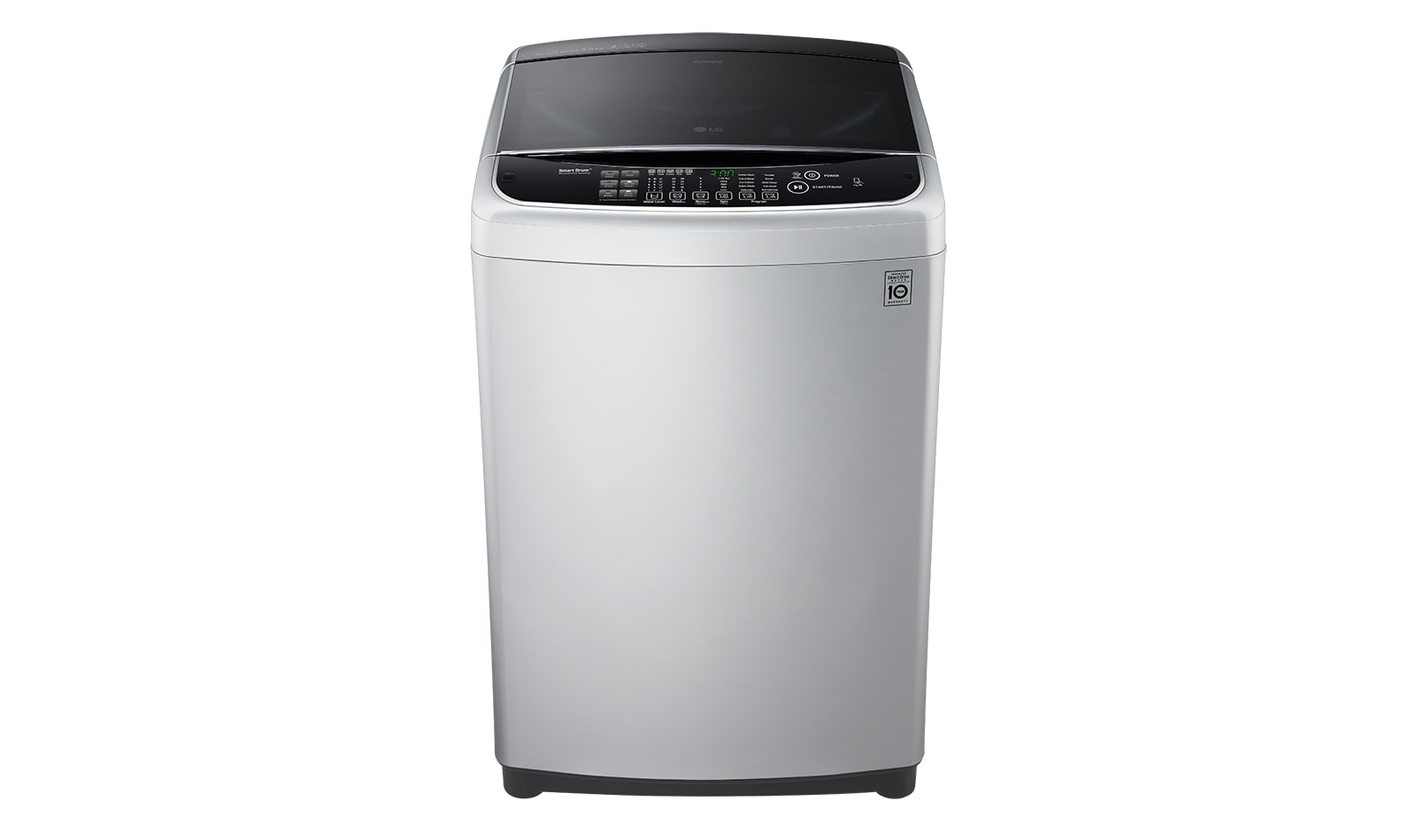 Vista frontal de Lavadora LG 6Motion DD, Carga Superior, 31lbs/14kg COLOR TIPO ACERO INOX WFS1439EPD.ASSECOL