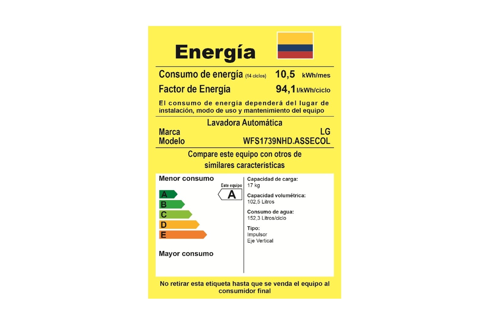 LG Lavadora LG 6Motion DD, Carga Superior, 37lbs/17kg,  COLOR TIPO ACERO INOX, WFS1739NHD.ASSECOL