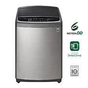 Vista frontal de Lavadora LG 6Motion DD, Carga Superior, 42lbs/19kg , COLOR TIPO ACERO INOX WFS1939EKD.ASSECOL