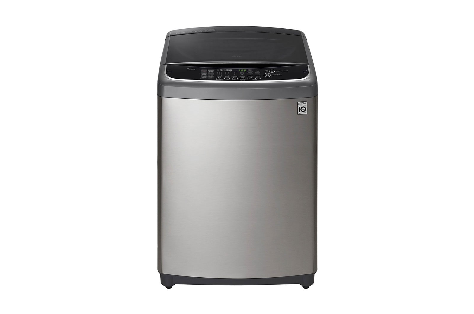 Vista frontal de Lavadora LG 6Motion DD, Carga Superior, 42lbs/19kg , COLOR TIPO ACERO INOX WFS1939EKD.ASSECOL