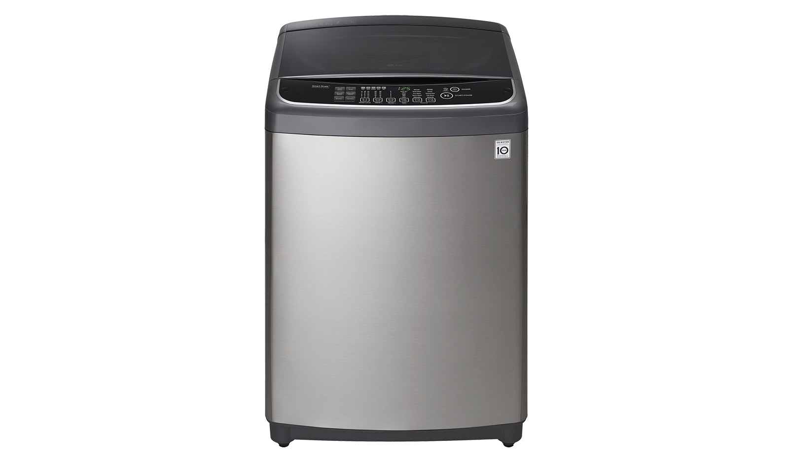 Vista frontal de Lavadora LG 6Motion DD, Carga Superior, 46lbs/21kg COLOR TIPO ACERO INOX WFS2139EKD.ASSECOL