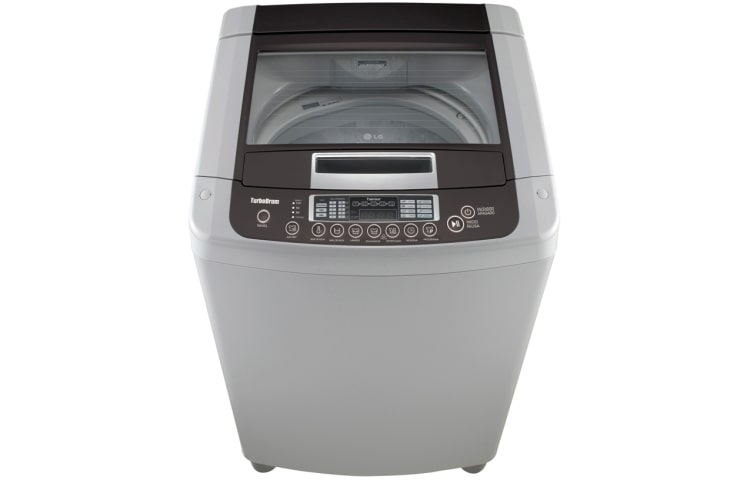 Vista frontal de Lavadora LG Turbo Drum®, Carga Superior, 37lbs/17kg, color Gris WFSL1762EK.ASFECOL