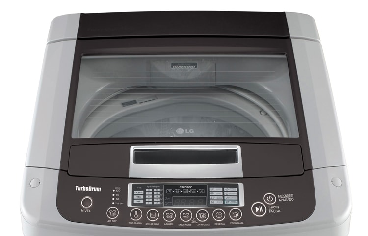 LG Lavadora LG Turbo Drum®, Carga Superior, 37lbs/17kg, color Gris, WFSL1762EK.ASFECOL