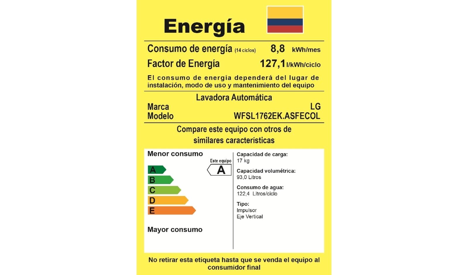 LG Lavadora LG Turbo Drum®, Carga Superior, 37lbs/17kg, color Gris, WFSL1762EK.ASFECOL