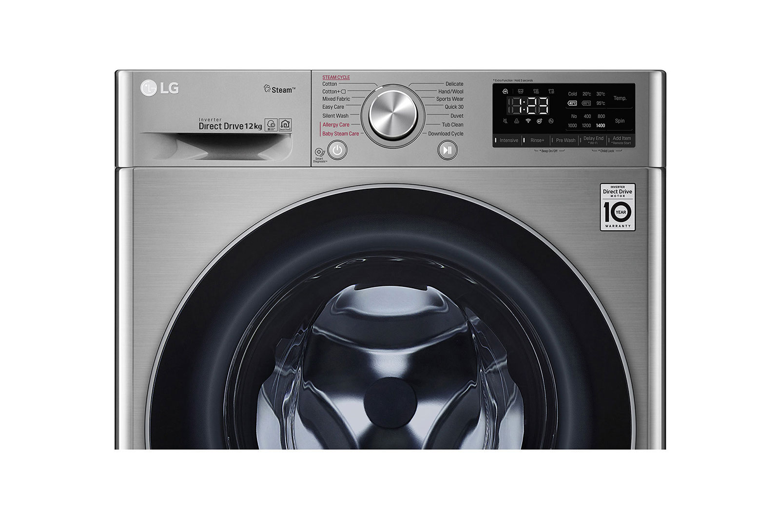 LG Lavadora Carga Frontal 12kg/26lbs con AI DD™, WM12VVC4S6