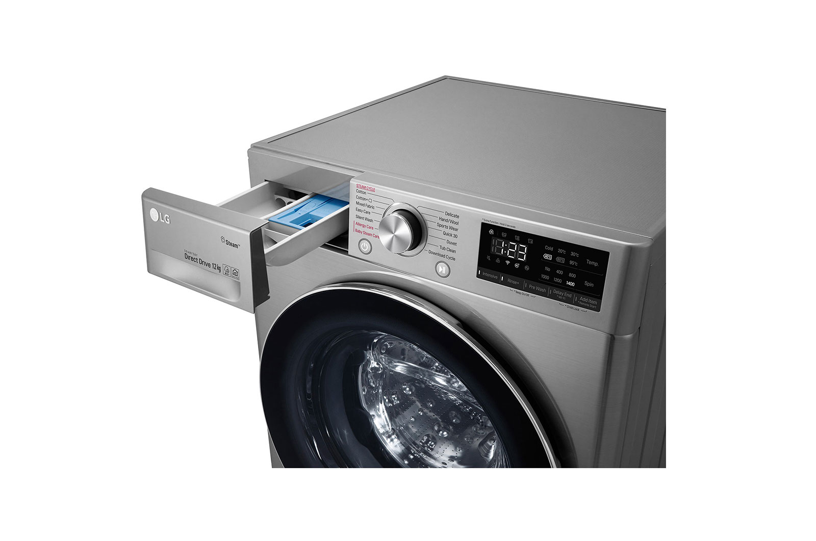 LG Lavadora Carga Frontal 12kg/26lbs con AI DD™, WM12VVC4S6