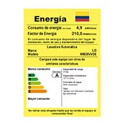 LG Lavadora Carga Frontal, 44lbs/20kg, 6MotionDD, TurboWash™, color Tipo Acero Inoxidable, WM20VVS6