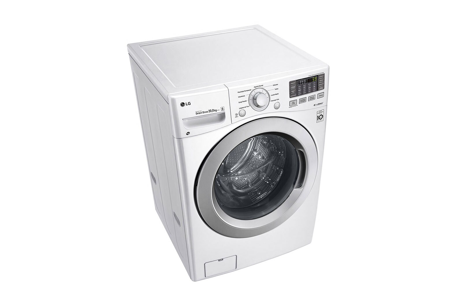 LG Lavadora Carga Frontal, 44lbs/20kg, 6MotionDD, TurboWash™, color Blanco, WM20WV6