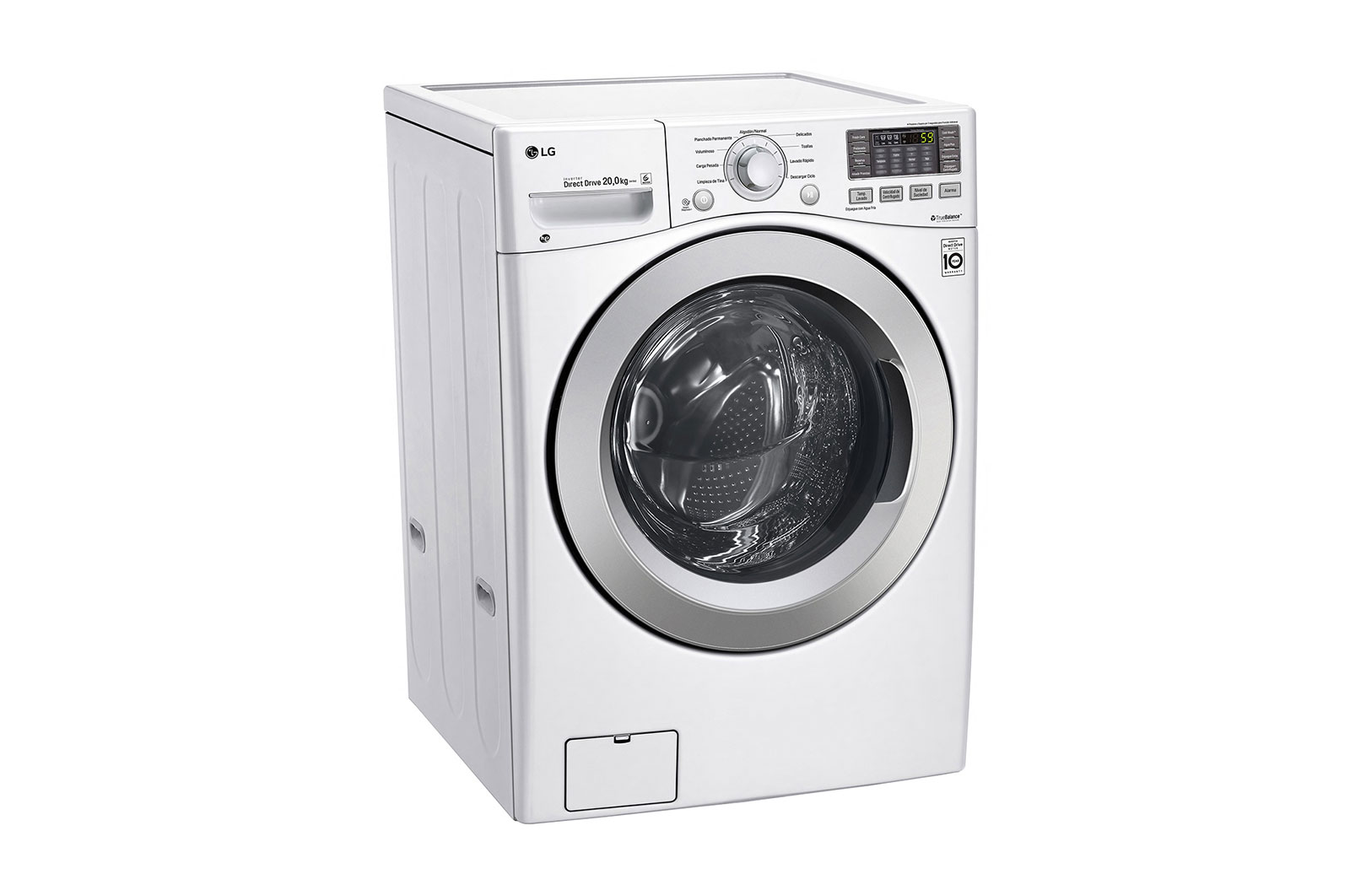 LG Lavadora Carga Frontal, 44lbs/20kg, 6MotionDD, TurboWash™, color Blanco, WM20WV6