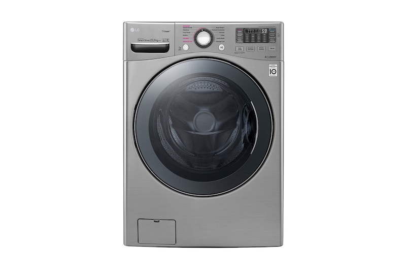 LG Lavadora Carga Frontal, 49lbs/22kg, 6Motion™ DD, TurboWash™, color Tipo Acero Inoxidable, WM22VVS6
