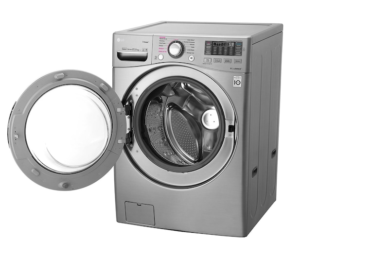 LG Lavadora Carga Frontal, 49lbs/22kg, 6Motion™ DD, TurboWash™, color Tipo Acero Inoxidable, WM22VVS6